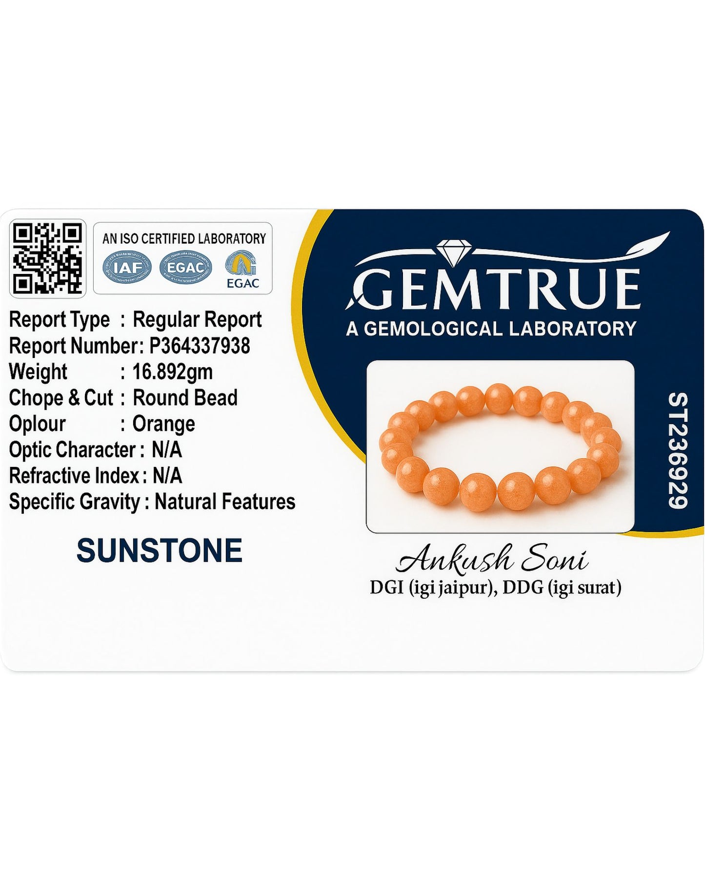 Sunstone Bracelet For Health and Energy