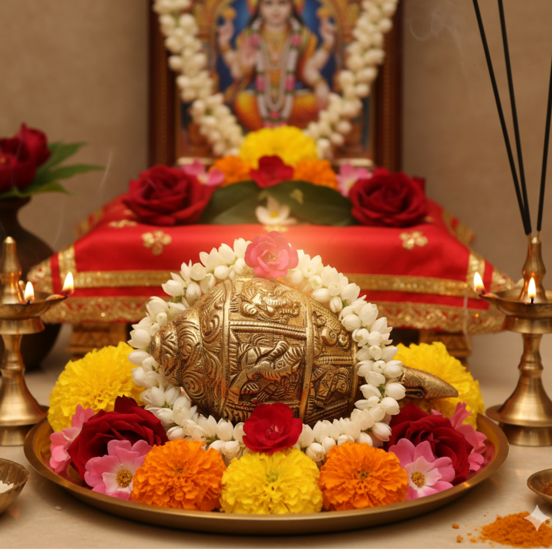 Ashtdhatu Shankh For Puja Room