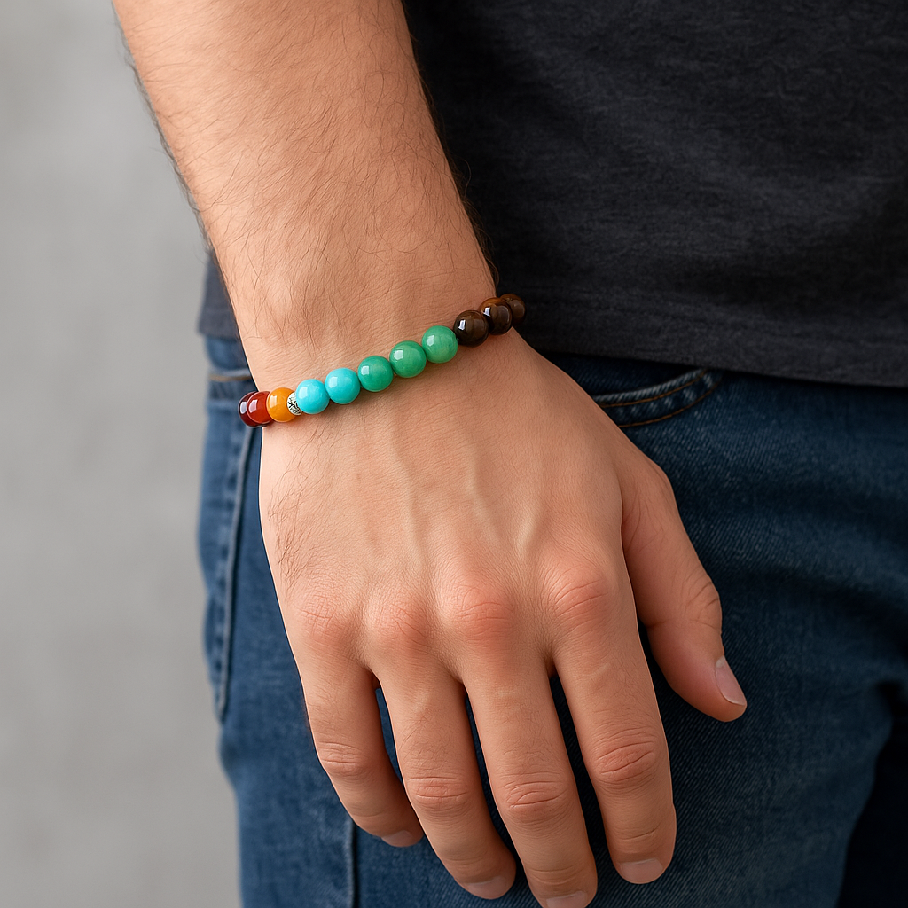 7 Chakra Bracelet | Best Healing Power Natural Stone Elastic Bracelet | सात चक्र ब्रेसलेट