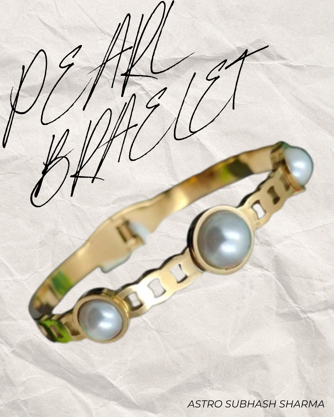 Adjustable Pearl Bracelet For Cancer Sign