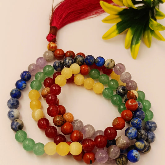 7 Chakra Mala 108 Beads - Seven Chakra