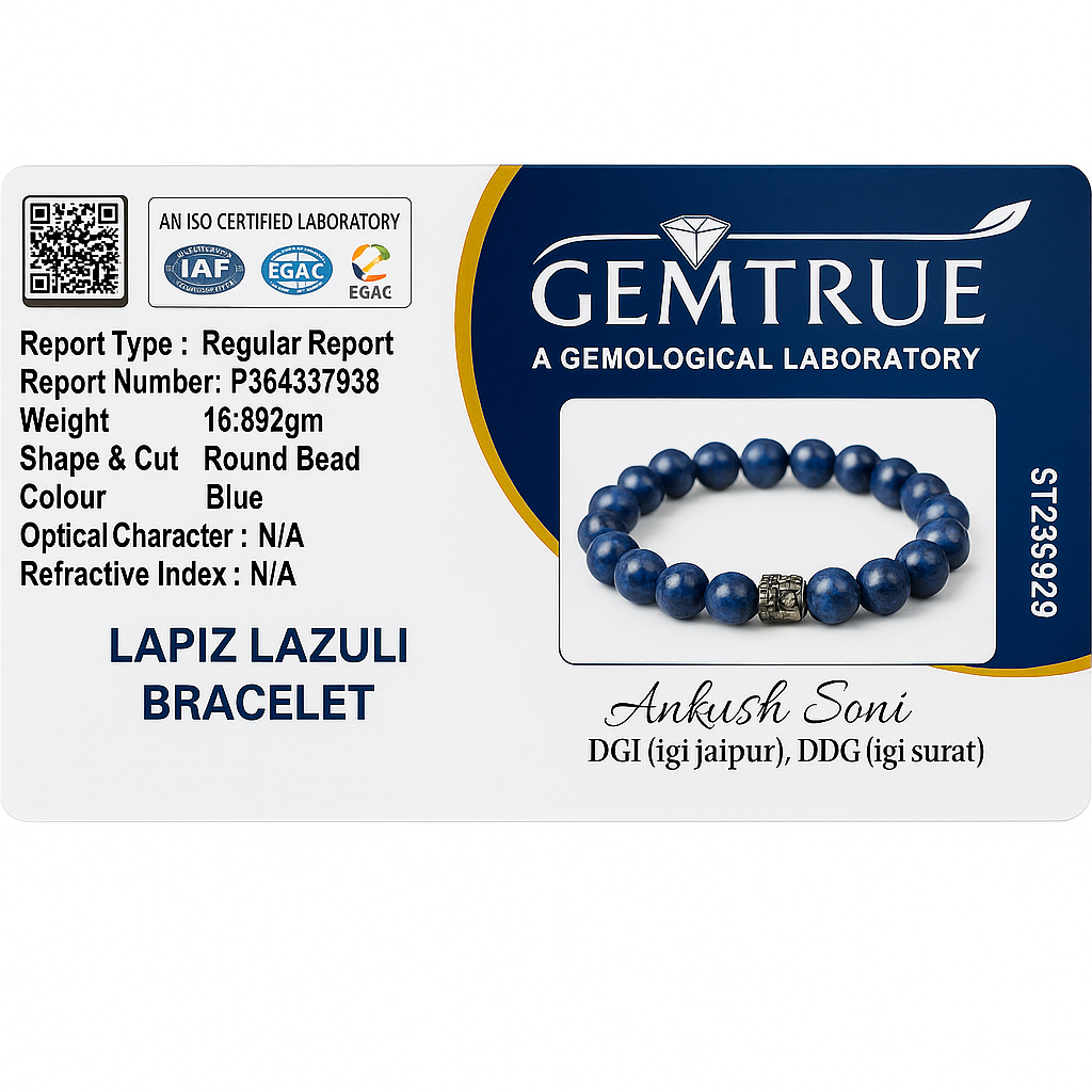 Lapis Lazuli Bracelet – Lajwart Bracelet For Shani Planet