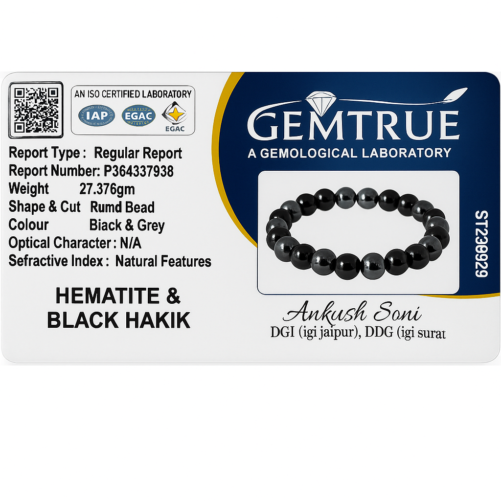 Hematite & Black Hakik Combination – Power With Protection Bracelet