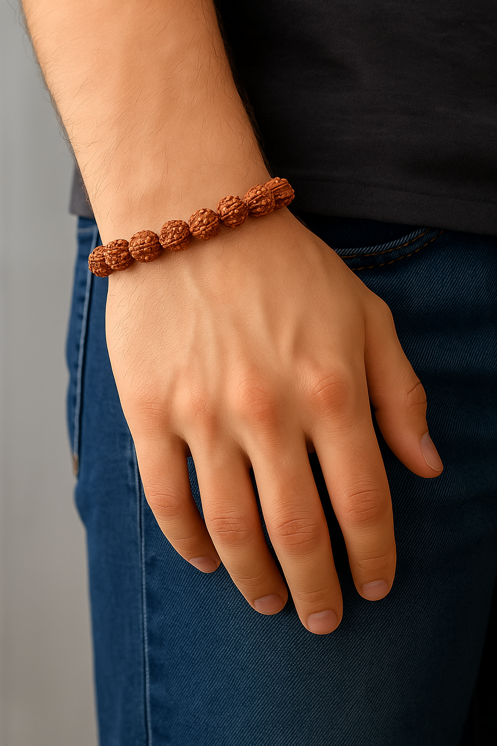 5 Mukhi Rudraksha Bracelet Combo - One Rudraksha Bead Free With Bracelet