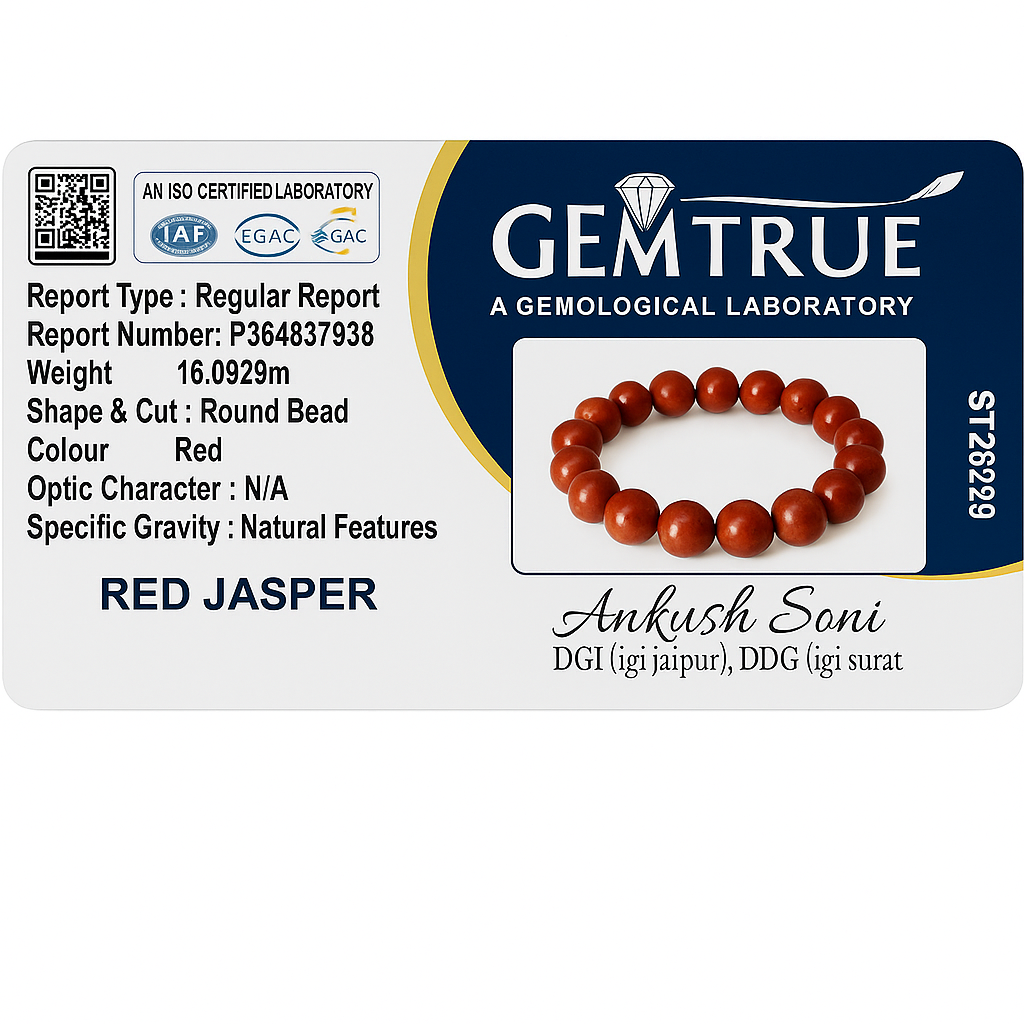 Red Jasper Bracelet For Courage & Confidence