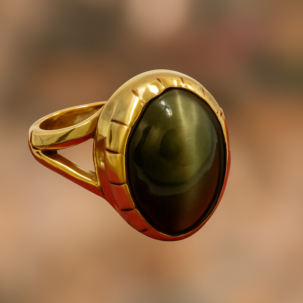 Cats Eye for ketu – Lehsunia Panchdhatu Ring