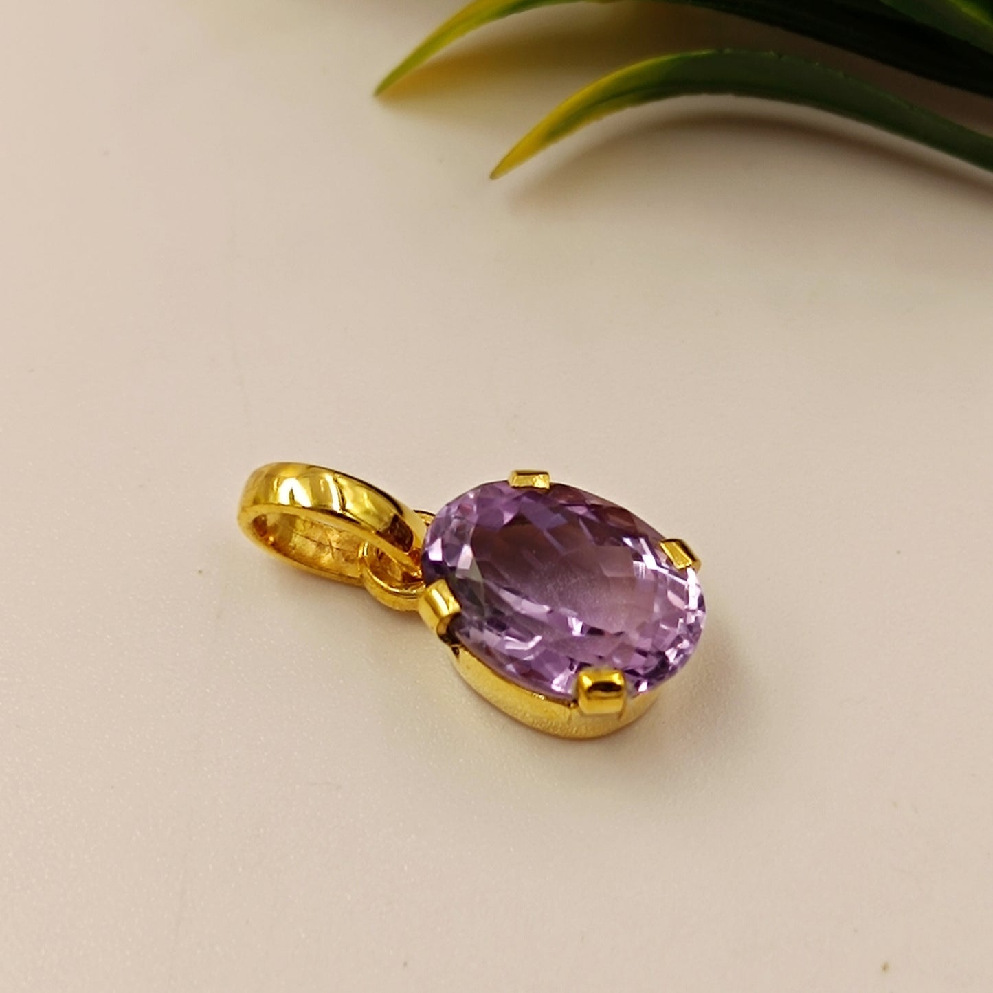 Amethyst-For-Saturn-Kataila-Gemstone in Panchdhatu