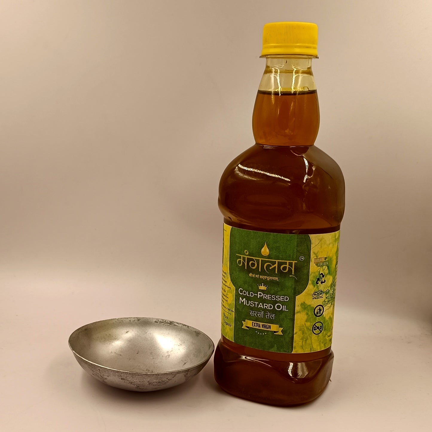 Chhaya Patra - Iron Katori - 12 Piece Set With Pure Mustard Oil 500ml