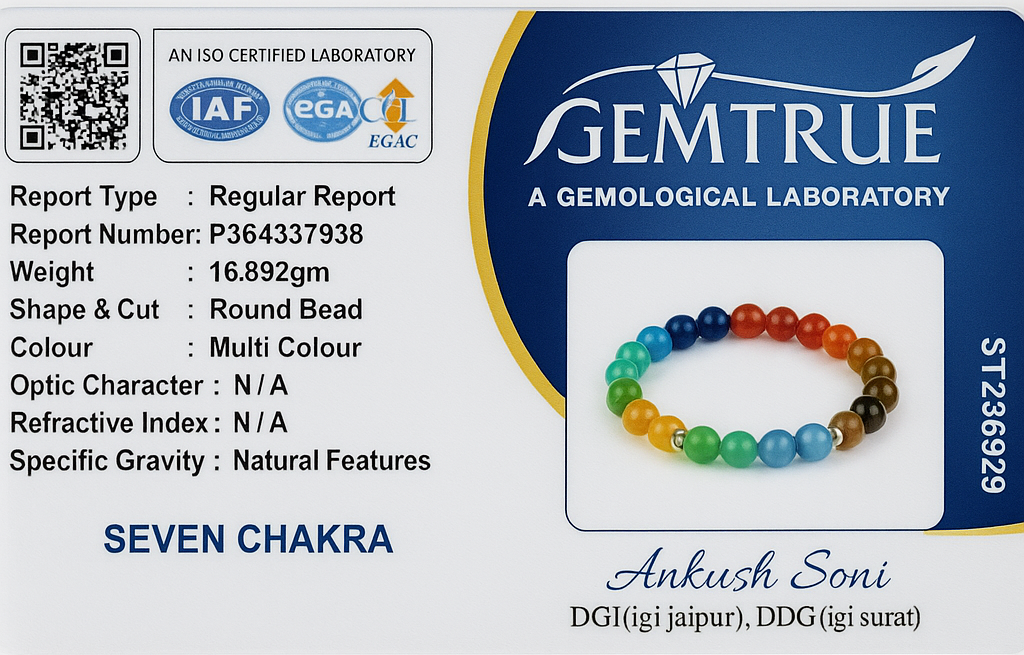 7 Chakra Bracelet | Best Healing Power Natural Stone Elastic Bracelet | सात चक्र ब्रेसलेट