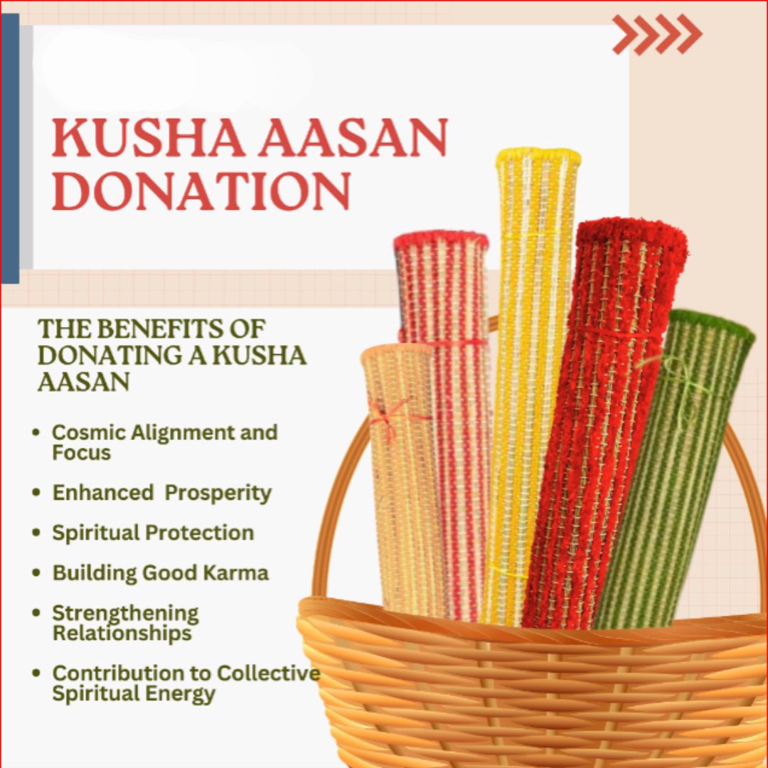Kusha Grass Aasan Donation In Temple, Sanskrit Students, Yogis & Spiritual Gurus ( Pack of 5)