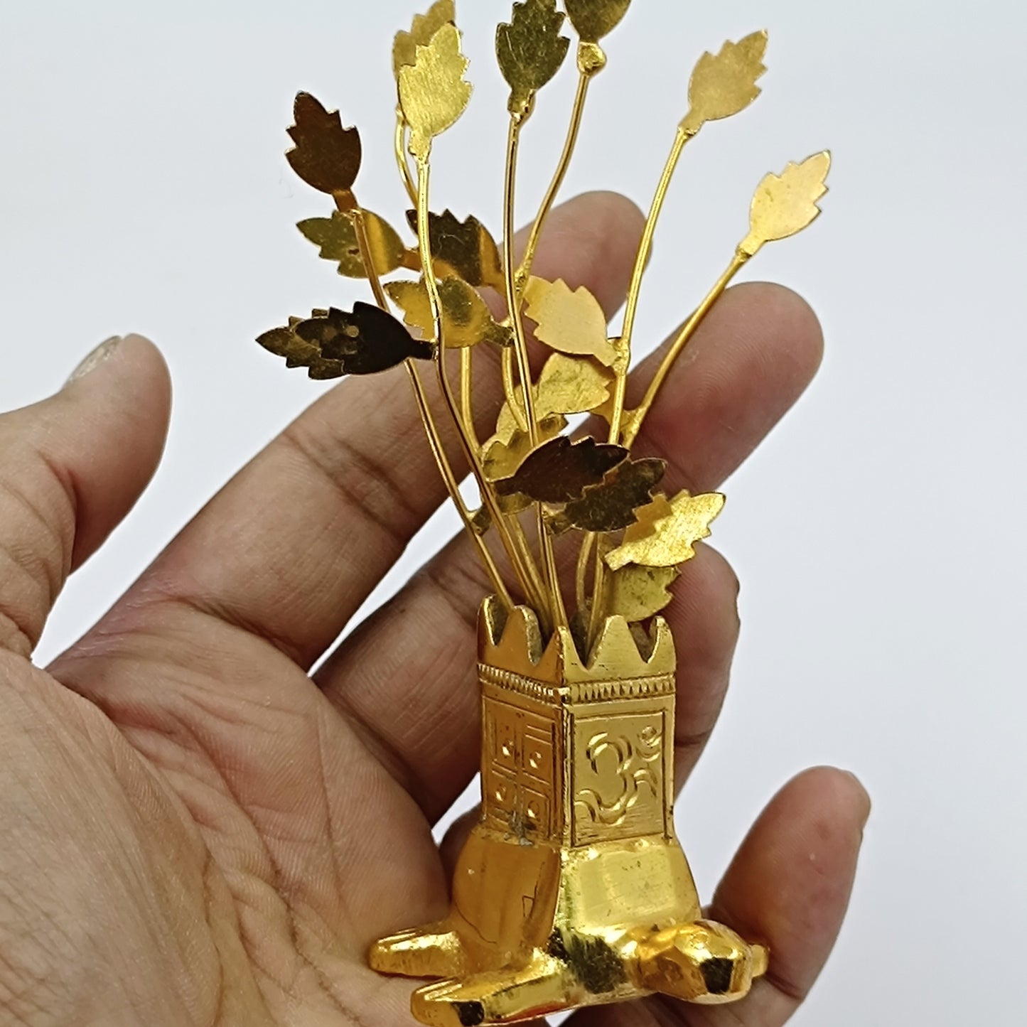 Brass Tulsi With Koorma Avtar - For Wealth & prosperity