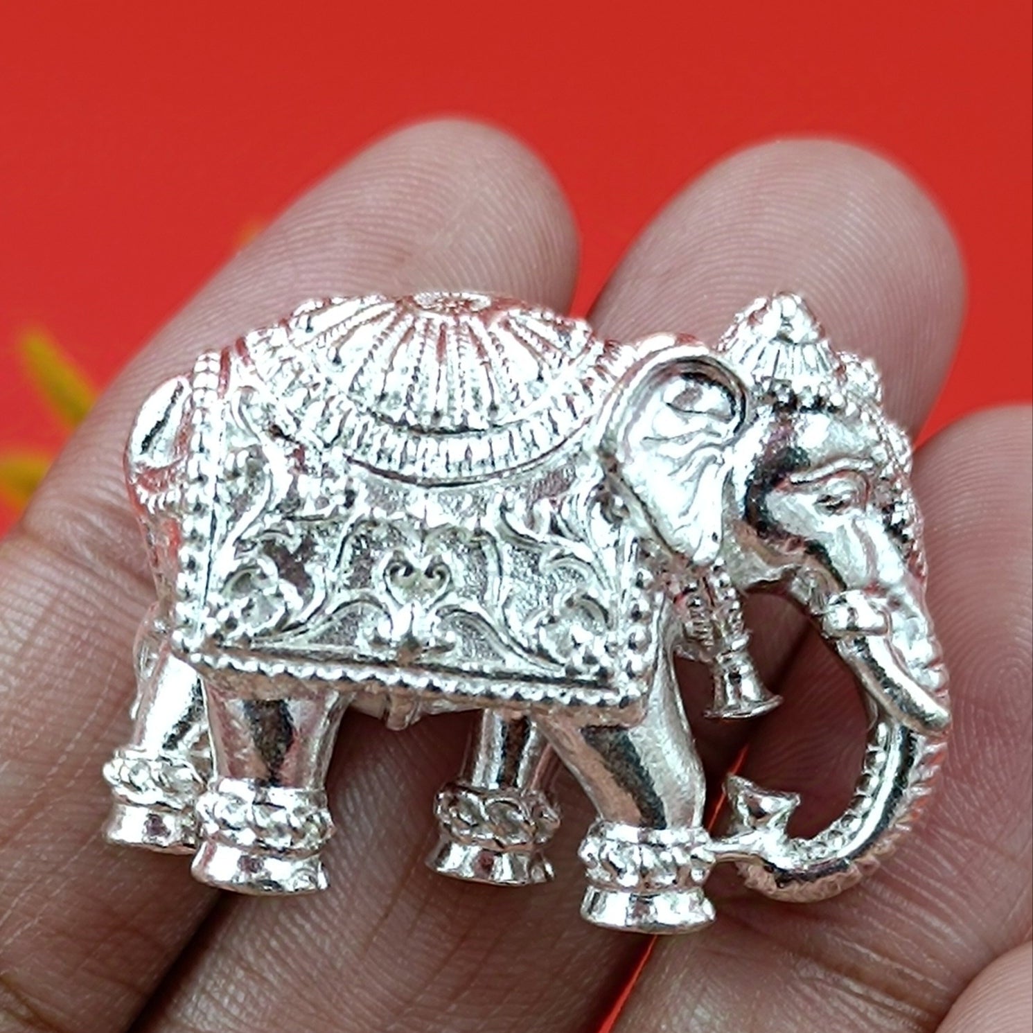 Silver Elephant 60 Grams – Solid Hathi For Rahu Upay