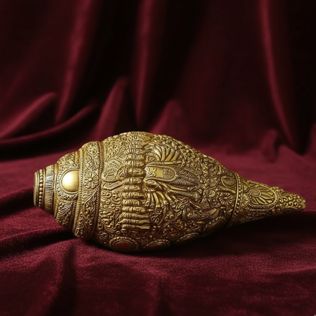 Ashtdhatu Shankh For Puja Room