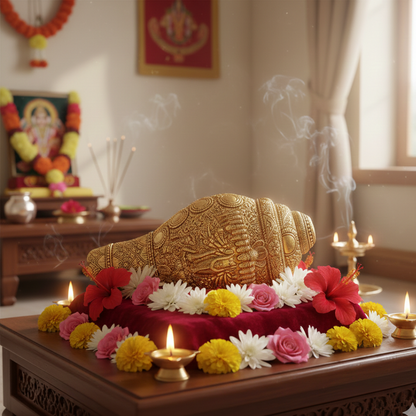 Ashtdhatu Shankh For Puja Room