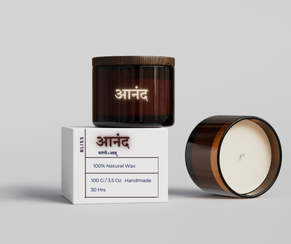 ध्यान,आनंद, योग ,योग निद्रा | Aromatherapy Scented Candles Set of 4