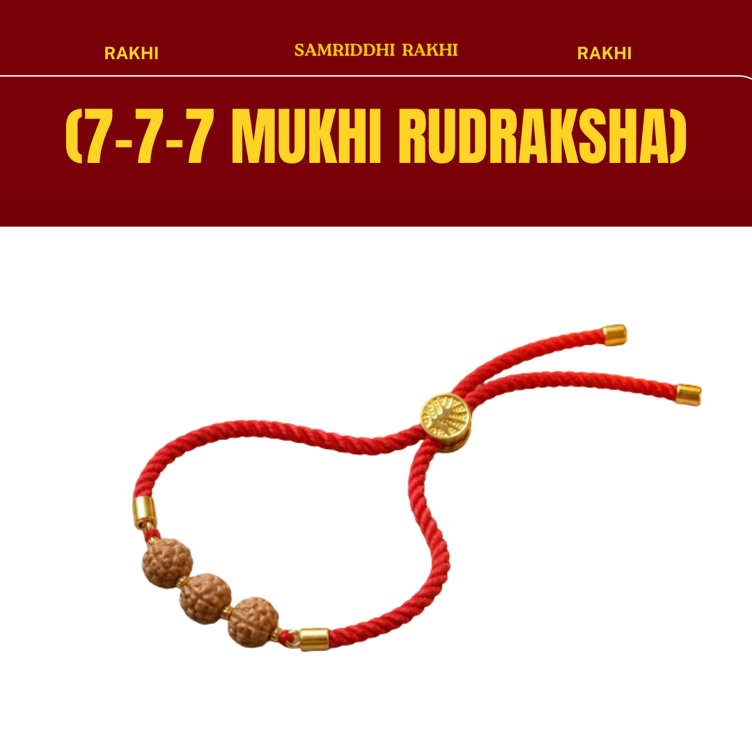 Pavitra Rudraksha Rakhi + Free 20gm Kashi Chandan & Akshat Kumkum