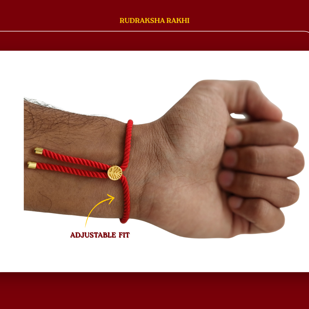 Pavitra Rudraksha Rakhi + Free 20gm Kashi Chandan & Akshat Kumkum