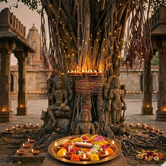 Bargad Tree Tavij - Banyan Tree Amulet - Copper Metal