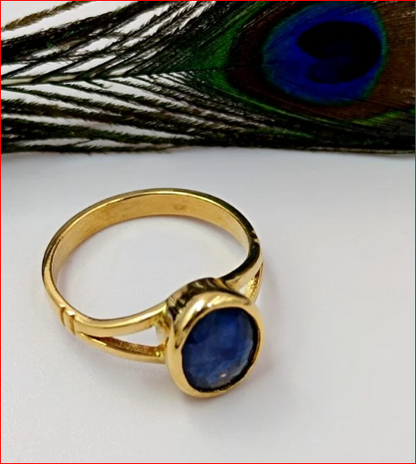 Neelam For Shani in Panchdhatu Blue Sapphire For Saturn