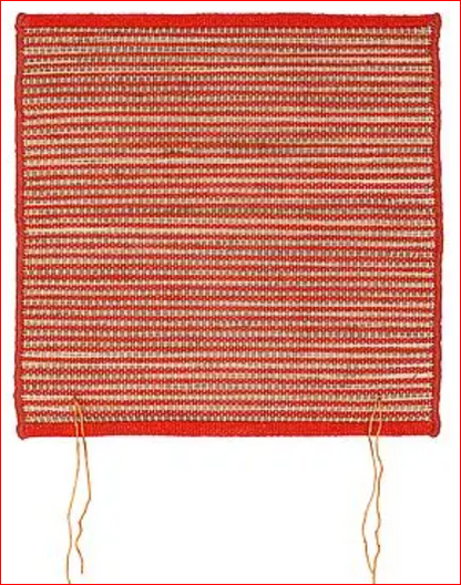 Orange Kusha Grass & Wool Aasan for Puja, Meditaion & Japa