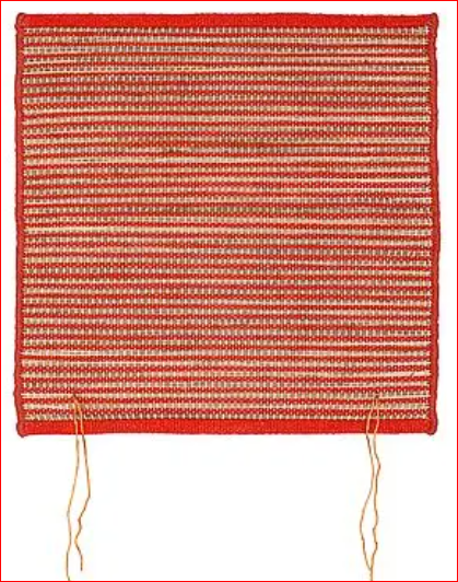 Orange Kusha Grass & Wool Aasan for Puja, Meditaion & Japa