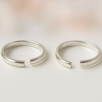 Toe Ring Silver - For Relief from Chronic Health Issues