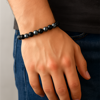 Hematite & Black Hakik Combination – Power With Protection Bracelet
