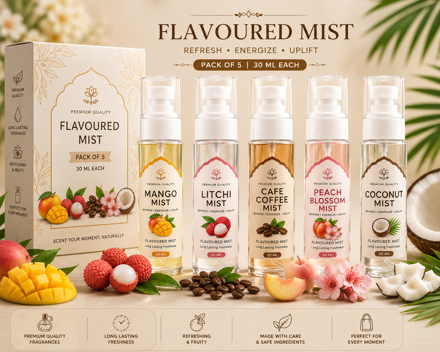 Premium Home Fabric Mist Spray | Long Lasting Air Freshener 30 ML