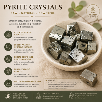 Pyrite Crystal Tower – Natural Wealth, Protection & Confidence Stone