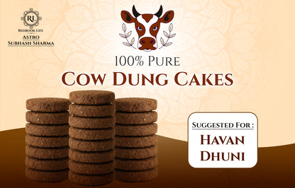 Organic Cow Dung Cakes for Pooja Havan and Fertilizer- 3inch | 100% Pure Natural and Traditional | Pack of 30