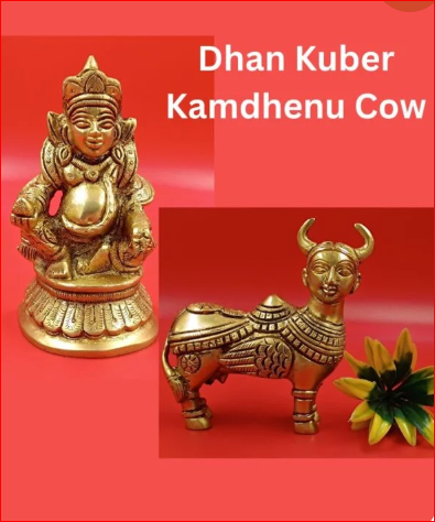 Dhan Kuber & Kamdhenu Cow Set For Prosperity and Wealth