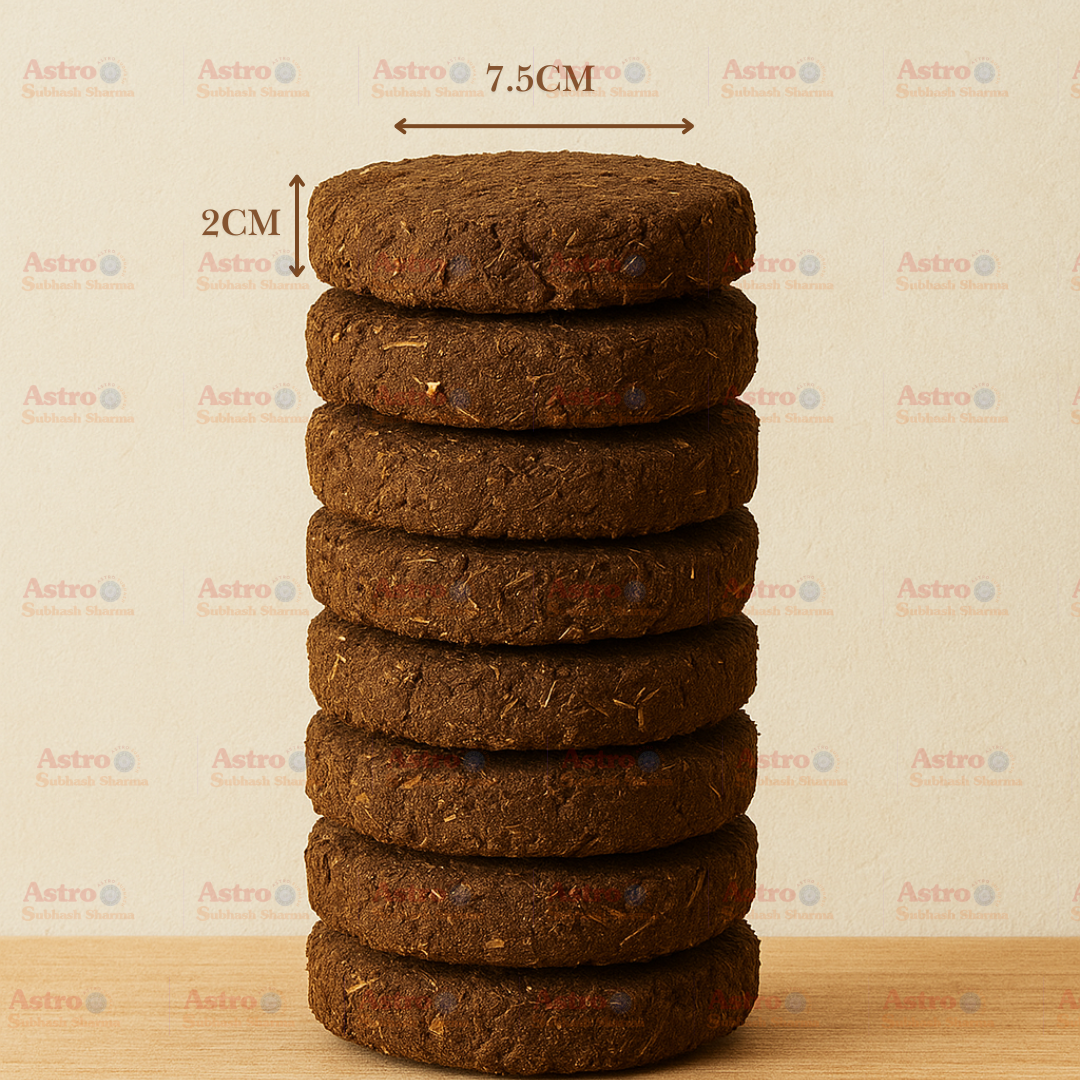 Organic Cow Dung Cakes for Pooja Havan and Fertilizer- 3inch | 100% Pure Natural and Traditional | Pack of 30