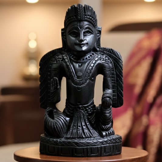 Garuda Statue - Karungli Wood For Kal Sarp Dosh Upay - Ebony Mala Free