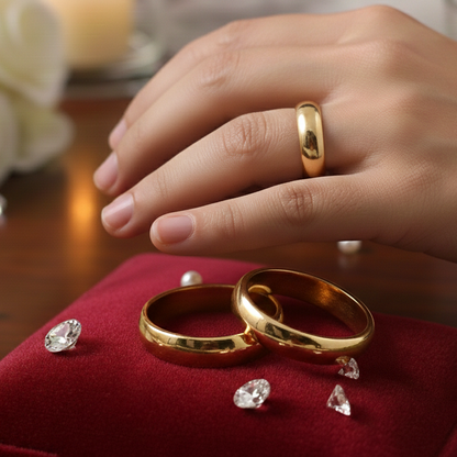 Tridhatu Mangal Challa – Trimetal Ring – Teen Dhatu Challa - Gold Mix