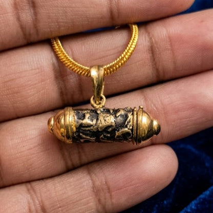 Kaal Sarp Dosh Panchdhatu Tavij With 22 Carat Gold Plated Chain