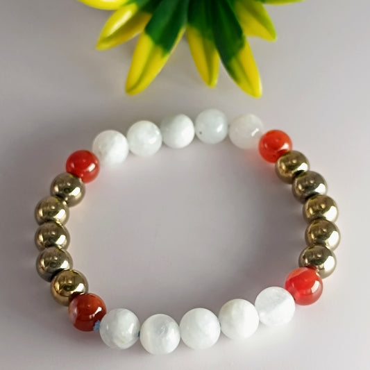 Moon Rahu Conjunction Bracelet - Chandra Rahu Yuti Upay Bracelet - Grahan Dosh Bracelet