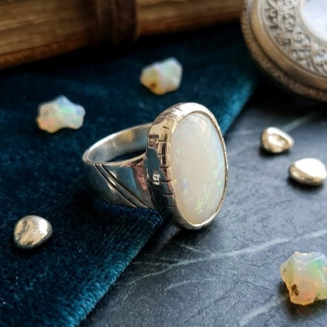 Australian Opal Gemstone Ring or Locket