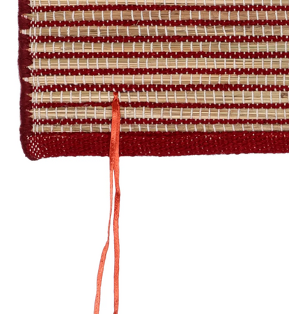 Red Kusha Grass & Wool Aasan for Puja, Meditaion & Japa