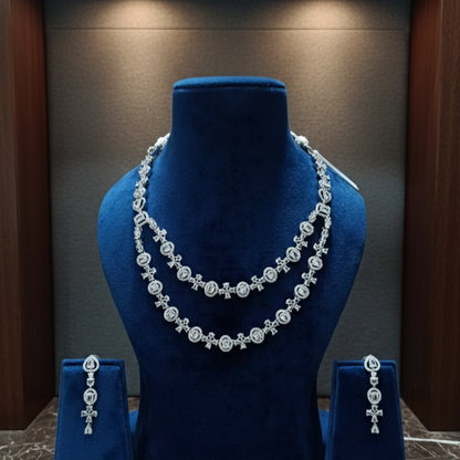 Real AD Stone Necklace - Bridal Set