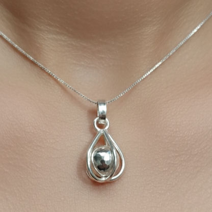 Silver Cage Ball Locket For Rahu – Pinjra Goli
