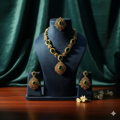 Stylish Kundan With AD Work Necklace
