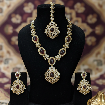 Stylish Kundan With AD Work Necklace