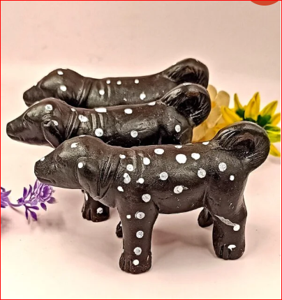 Three Clay Mitti Dogs – Ketu Upay Black & White Dogs