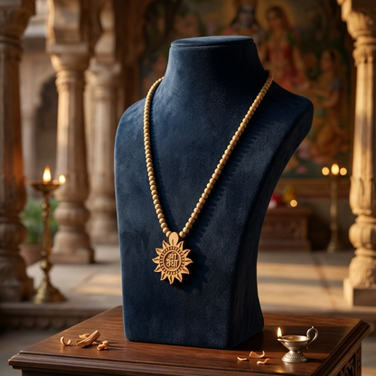 Tulsi Mala With Radha Name Locket 54 Beads For Wearing