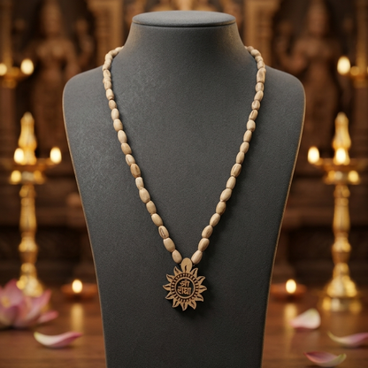 Tulsi Mala With Radha Name Locket 54 Beads For Wearing