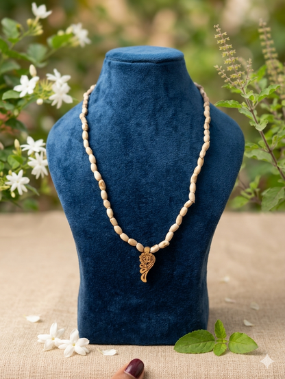 Tulsi Mala With Radha Name Locket 54 Beads For Wearing