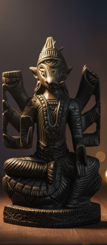 Varahi Devi - Energized Karungali Statue - Remove Evil Spirits & Enemies
