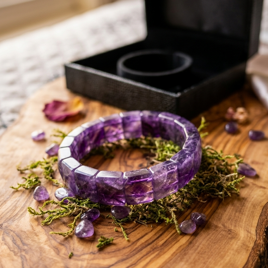Amethyst Adjustable Energized Bracelet