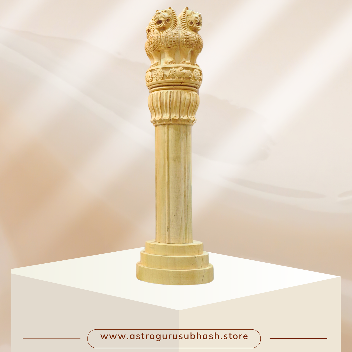 Ashoka Pillar (Ashoka Stambh) – Symbol of Authority, Government Support & Political Success | Vastu & Spiritual Energy Decor