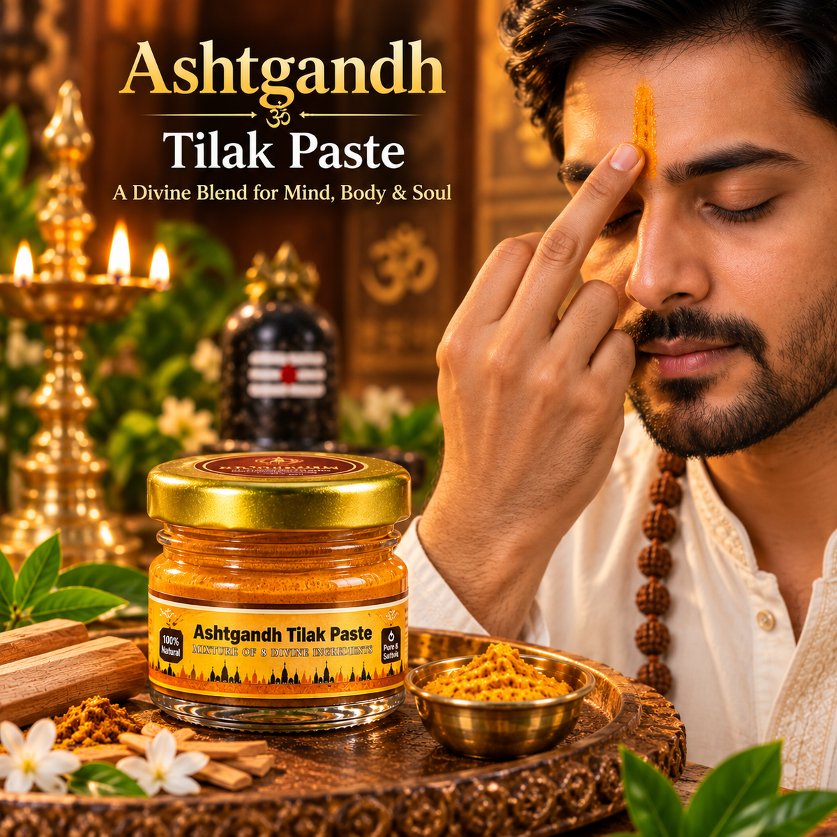 Ashtagandha Chandan Tilak | Blend of 8 Divine Ingredients